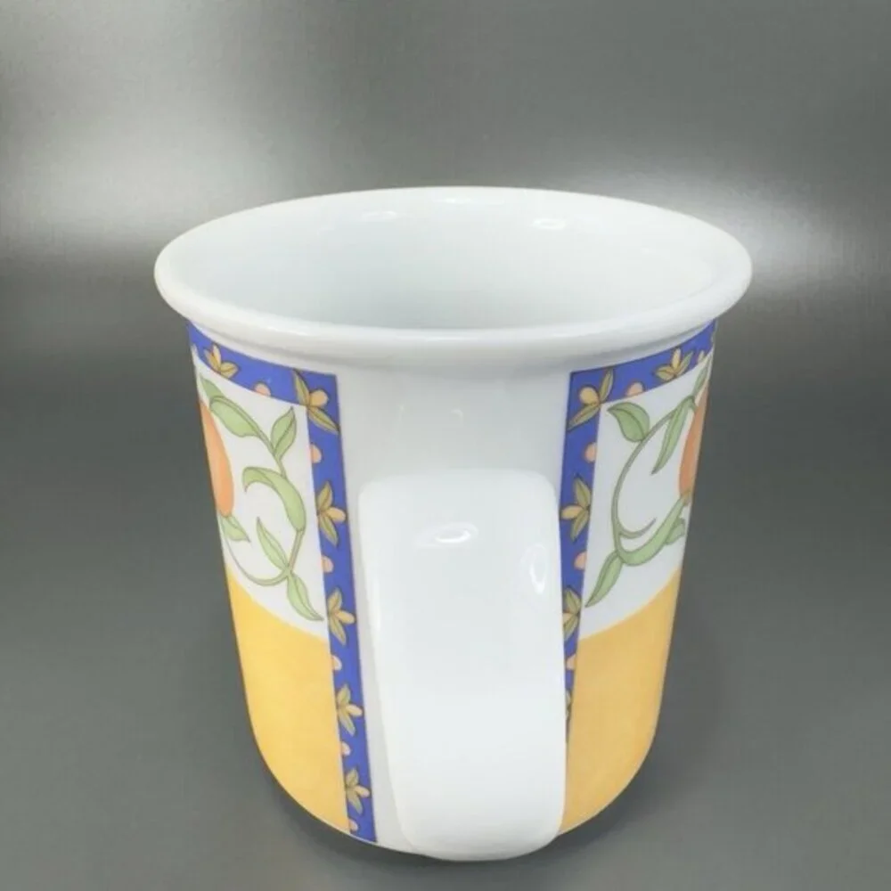 DANSK FIANCE‎ FRUITS Ceramic Coffee Mug Cup Set 2 Mugs Cups Dinnerware Thailand